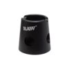 RAW Cone Snuffer - Przygaszarka do jointów w kolorze czarnym z logo RAW, wykonana z trwałego materiału, posiadająca otwory do gaszenia i przechowywania jointów oraz magnesy na spodzie umożliwiające przymocowanie do metalowych powierzchni