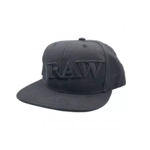 Promocje 420 68 Czarna czapka z daszkiem RAW Baseball Cap z haftowanym czarnym logo RAW z przodu.