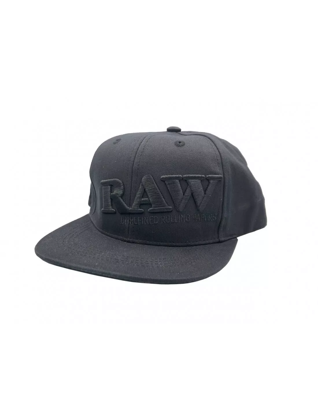 Czapka z daszkiem RAW Baseball Cap ze schowkiem i ubijakiem CZARNA 1 Czarna czapka z daszkiem RAW Baseball Cap z haftowanym czarnym logo RAW z przodu.
