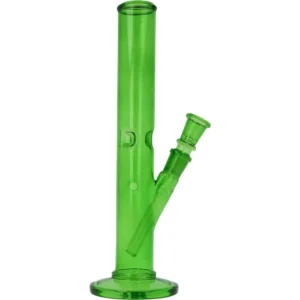 Zielone bongo lodowe GREEN STRAIGHT (30 cm) ze szkła borokrzemowego. Posiada uchwyt na lód zapewniający gładki dym i szlif 18.8 mm