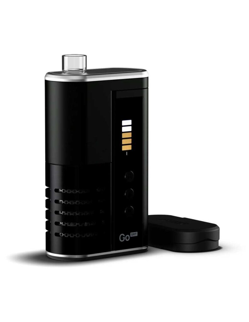 Arizer Go SRT – Waporyzator przenośny do suszu 3 Kompaktowy waporyzator hybrydowy Arizer Go SRT do suszu – ujęcie z boku prezentujące minimalistyczny design
