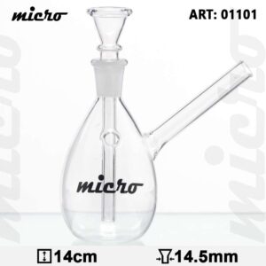 420Market.pl - Najlepsze waporyzatory i akcesoria dla palaczy 25 Bongo Micro 14 cm – korpus w kształcie kropli, szlif 14.5 mm