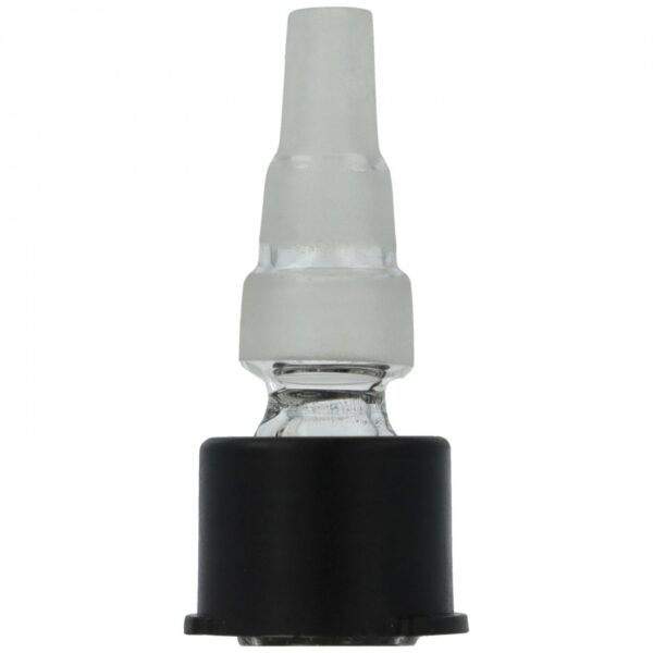 Szklany adapter do bonga do Mighty 420VAPE – schodkowy matowy szlif 10, 14,5 i 18,8 mm na czarnym kołnierzu