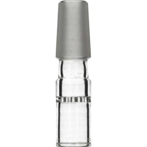 Szklany adapter do bonga Arizer Solo 3 z matowym, szlifowanym stożkiem 14,5 mm i stopniowanym przezroczystym korpusem.