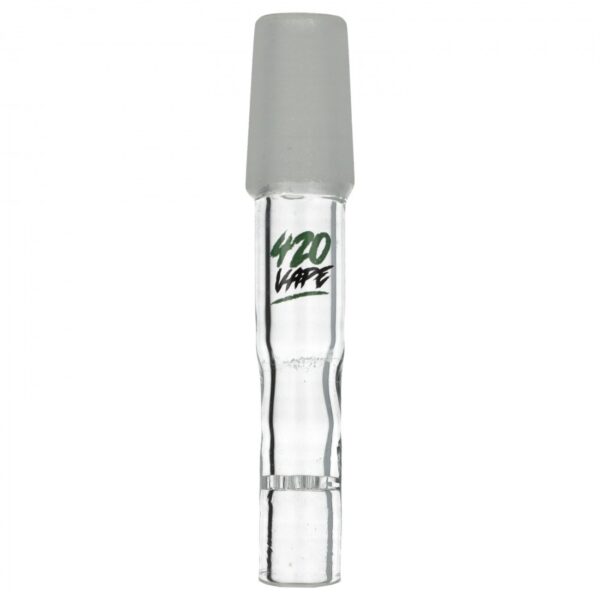 Szklany adapter do bonga Fenix Mini z matowym szlifem 14,5 mm i zielono-czarnym logo 420VAPE