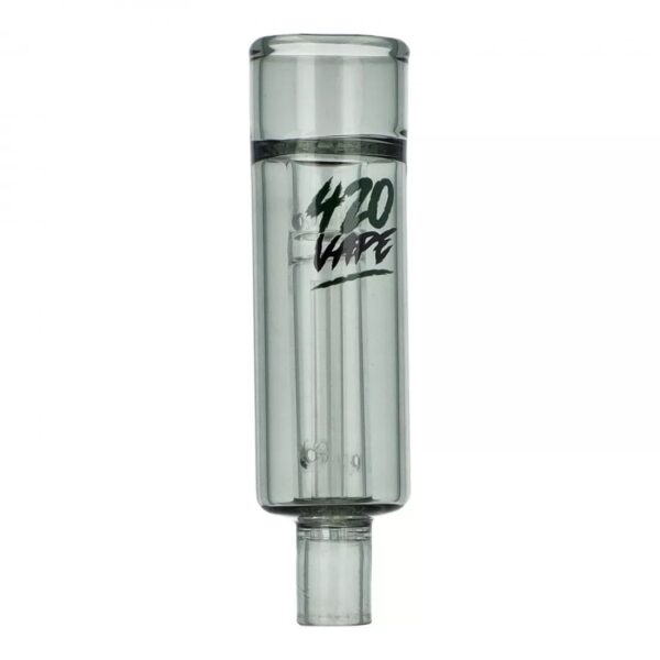 Mini bubbler Shadow do Fenix Mini z przyciemnianego szkła, z wewnętrzną rurką i logo 420VAPE na korpusie