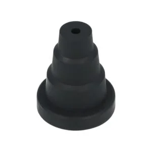 Stopniowany adapter waporyzatora do bonga z czarnego silikonu z otworem przelotowym