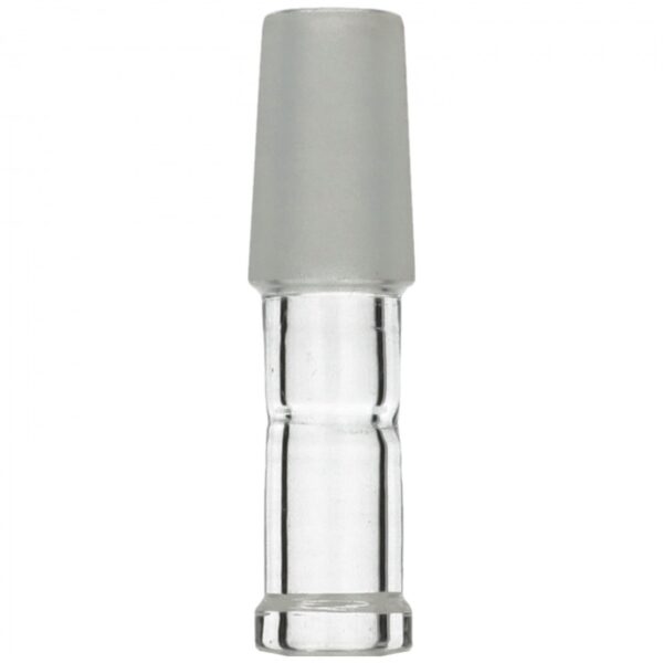 Szklany adapter do bonga 420VAPE do X-Max V3 Pro+ — przezroczysta rurka z matowym szlifem 14,5 mm i kołnierzem u dołu