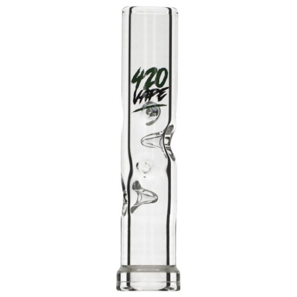 Szklany ustnik 3D 420VAPE do X-Max V3 Pro+ w wersji transparentnej — wypustki wciśnięte w ścianki rurki