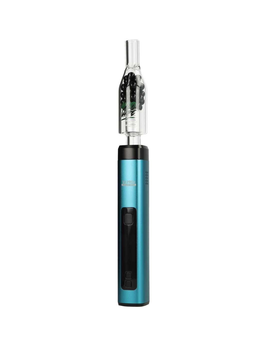 Ustnik JET z kulkami 420VAPE do X-Max V3 Pro+ – czarny 3 Ustnik JET z czarnymi kulkami założony na turkusowy waporyzator X-Max V3 Pro+